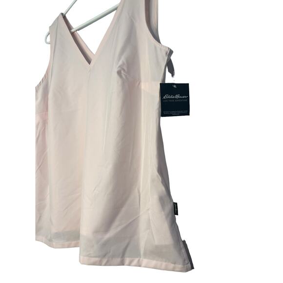 Eddie Bauer Spindrift V-Neck Tank Too Light Pink UPF 50+ Lightweight - Picture 4 of 7
